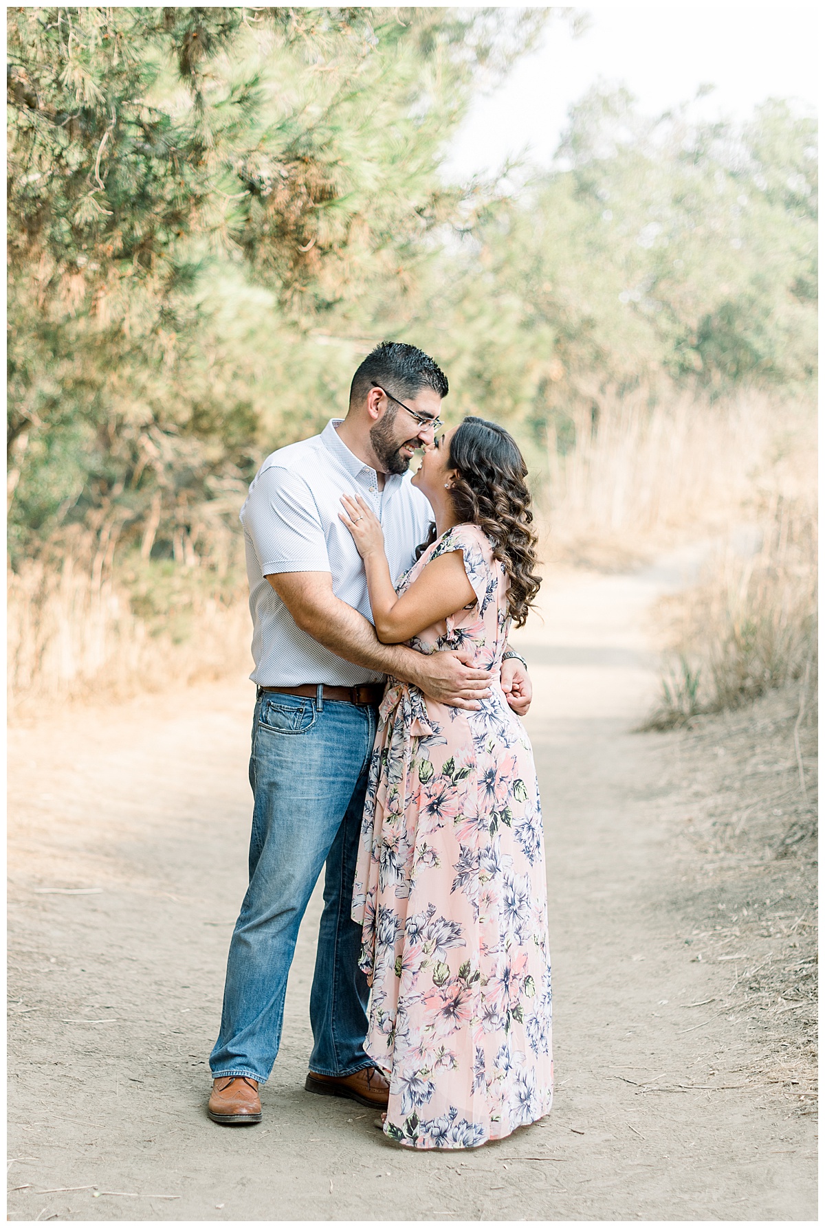 Engaged couple at Arroyo Verde Park